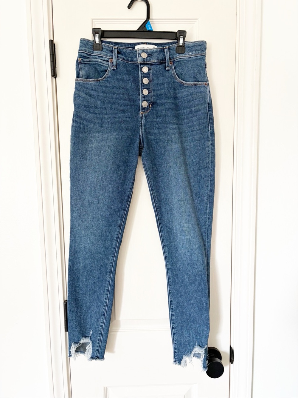 27 • 4 • Abercrombie & Fitch High-Rise Super Skinny Ankle Button Fly Jeans